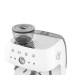 Smeg EGF03WHEU Cafetera espresso con molinillo integrado, 50's Style, Blanco