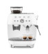 Smeg EGF03WHEU Cafetera espresso con molinillo integrado, 50's Style, Blanco