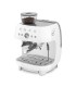 Smeg EGF03WHEU Cafetera espresso con molinillo integrado, 50's Style, Blanco