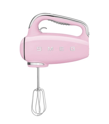 Smeg HMF01PKEU Amasadora de varillas, 50's Style, Rosa