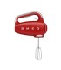 Smeg HMF01RDEU Amasadora de varillas, 50's Style, Rojo