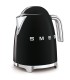 Smeg KLF03BLEU Hervidor, 50's Style, Negro