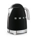 Smeg KLF04BLEU Hervidor, 50's Style, Negro