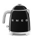 Smeg KLF05BLEU Mini Hervidor, 50's Style, Negro