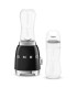 Smeg PBF01BLEU Mini Batidora de Vaso, 50's Style, Negro