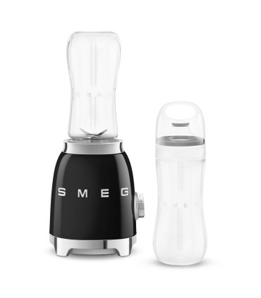 Smeg PBF01BLEU Mini Batidora de Vaso, 50's Style, Negro