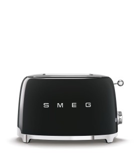 Smeg TSF01BLEU Tostadora 2x2, 50's Style, Negro