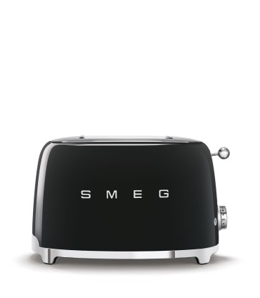 Smeg TSF01BLEU Tostadora 2x2, 50's Style, Negro