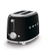 Smeg TSF01BLEU Tostadora 2x2, 50's Style, Negro