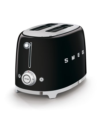 Smeg TSF01BLEU Tostadora 2x2, 50's Style, Negro