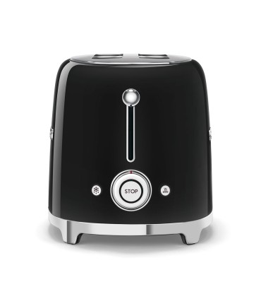 Smeg TSF01BLEU Tostadora 2x2, 50's Style, Negro