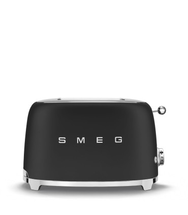 Smeg TSF01BLMEU Tostadora 2x2, 50's Style, Negro Mate