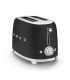 Smeg TSF01BLMEU Tostadora 2x2, 50's Style, Negro Mate
