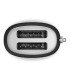 Smeg TSF01BLMEU Tostadora 2x2, 50's Style, Negro Mate