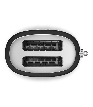 Smeg TSF01BLMEU Tostadora 2x2, 50's Style, Negro Mate
