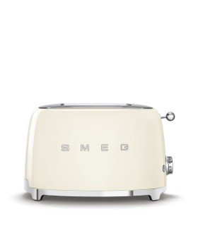 Smeg TSF01CREU Tostadora 2x2, 50's Style, Crema