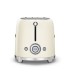 Smeg TSF01CREU Tostadora 2x2, 50's Style, Crema