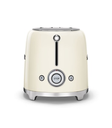 Smeg TSF01CREU Tostadora 2x2, 50's Style, Crema