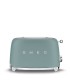 Smeg TSF01EGMEU Tostadora 2x2, 50's Style, Verde Esmeralda Mate