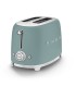 Smeg TSF01EGMEU Tostadora 2x2, 50's Style, Verde Esmeralda Mate
