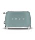 Smeg TSF01EGMEU Tostadora 2x2, 50's Style, Verde Esmeralda Mate