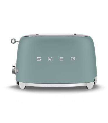 Smeg TSF01EGMEU Tostadora 2x2, 50's Style, Verde Esmeralda Mate
