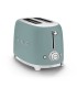 Smeg TSF01EGMEU Tostadora 2x2, 50's Style, Verde Esmeralda Mate
