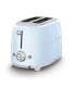 Smeg TSF01PBEU Tostadora 2x2, 50's Style, Azul
