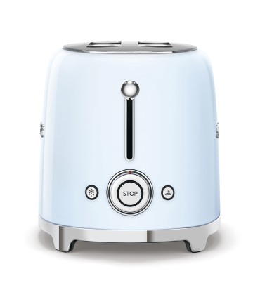 Smeg TSF01PBEU Tostadora 2x2, 50's Style, Azul