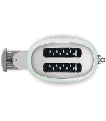 Smeg TSF01PGEU Tostadora 2x2, 50's Style, Verde