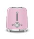 Smeg TSF01PKEU Tostadora 2x2, 50's Style, Rosa