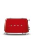 Smeg TSF01RDEU Tostadora 2x2, 50's Style, Rojo