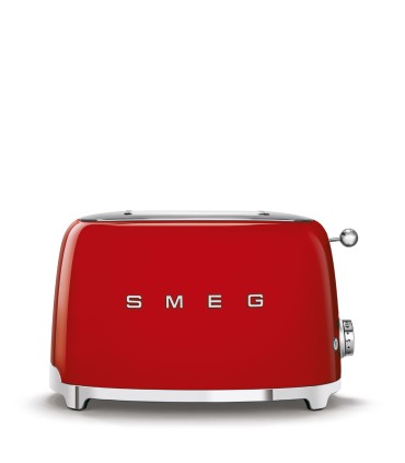 Smeg TSF01RDEU Tostadora 2x2, 50's Style, Rojo