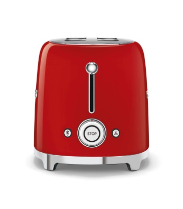 Smeg TSF01RDEU Tostadora 2x2, 50's Style, Rojo