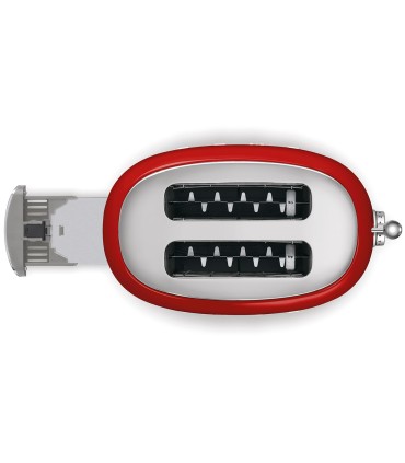 Smeg TSF01RDEU Tostadora 2x2, 50's Style, Rojo