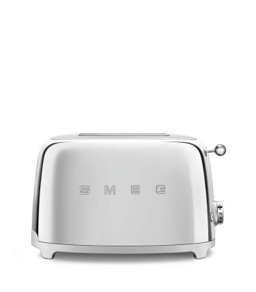 Smeg TSF01SSEU Tostadora 2x2, 50's Style, Acero brillante