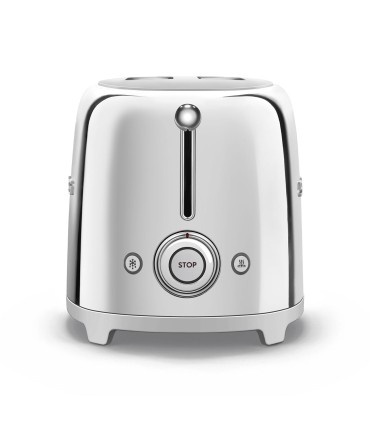 Smeg TSF01SSEU Tostadora 2x2, 50's Style, Acero brillante