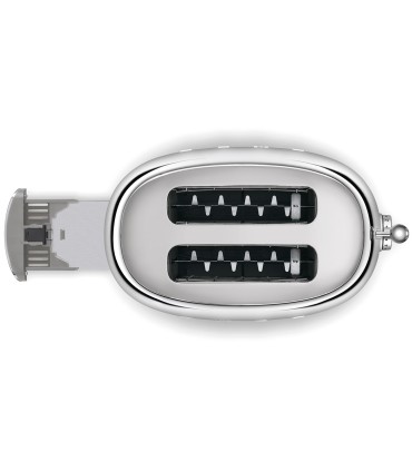 Smeg TSF01SSEU Tostadora 2x2, 50's Style, Acero brillante