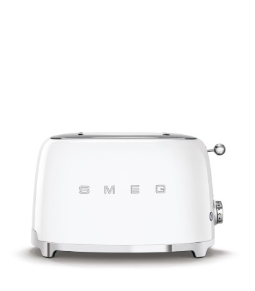 Smeg TSF01WHEU Tostadora 2x2, 50's Style, Blanco
