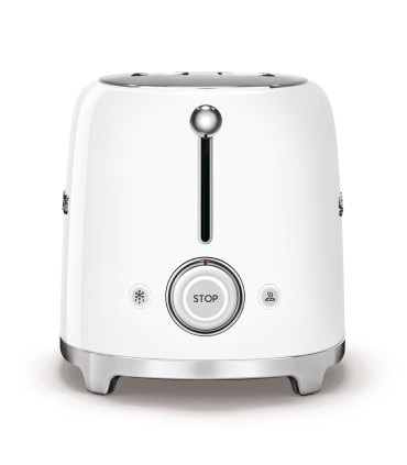 Smeg TSF01WHEU Tostadora 2x2, 50's Style, Blanco