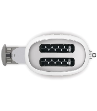 Smeg TSF01WHEU Tostadora 2x2, 50's Style, Blanco