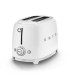 Smeg TSF01WHMEU Tostadora 2x2, 50's Style, Blanco Mate
