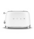 Smeg TSF01WHMEU Tostadora 2x2, 50's Style, Blanco Mate
