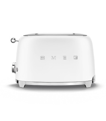 Smeg TSF01WHMEU Tostadora 2x2, 50's Style, Blanco Mate
