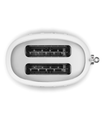 Smeg TSF01WHMEU Tostadora 2x2, 50's Style, Blanco Mate