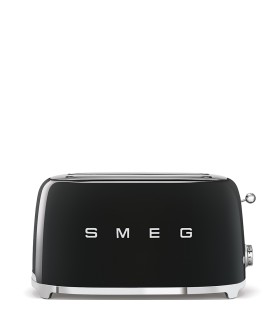 Smeg TSF02BLEU Tostadora 4x2, 50's Style, Negro