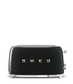 Smeg TSF02BLEU Tostadora 4x2, 50's Style, Negro
