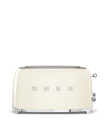 Smeg TSF02CREU Tostadora 4x2, 50's Style, Crema