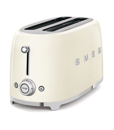 Smeg TSF02CREU Tostadora 4x2, 50's Style, Crema