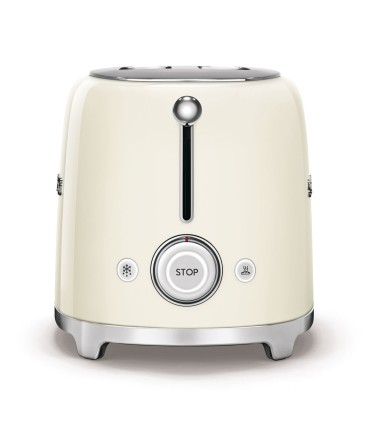Smeg TSF02CREU Tostadora 4x2, 50's Style, Crema